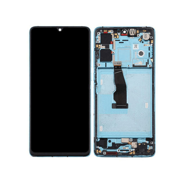 Ecran Tactile Oled avec Châssis Huawei P30 Aurora Blue