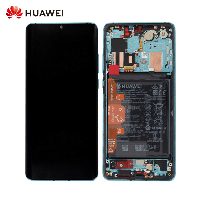 Bloc Écran Complet avec Châssis et Batterie Original Huawei P30 Pro/P30 Pro New Edition 02352PGE 02353FUS 02354NAJ 02354NAP 02355UNA Aurora Blue