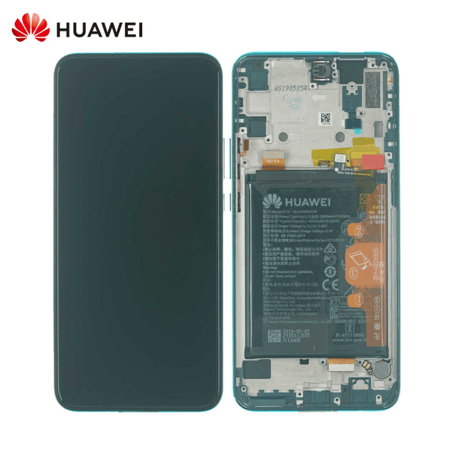 Bloc Écran Complet avec Châssis et Batterie Original Huawei P Smart Z/Y9 Prime 2019 02352RXT 02352RXV Vert Emeraude