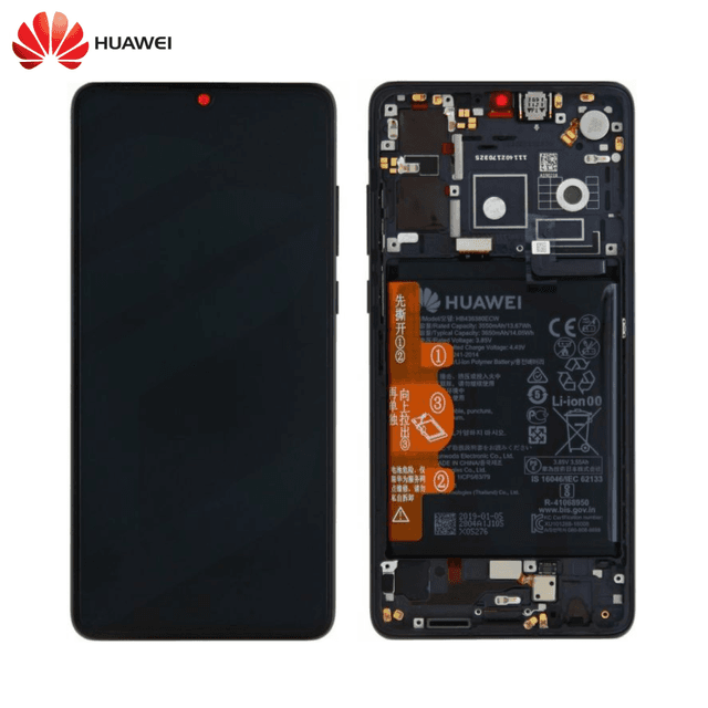 Bloc Écran Complet avec Châssis et Batterie Original Huawei P30 02352NLL 02354HLT 02354HMG Noir