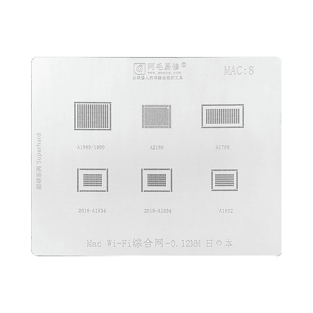 Pochoir Rebillage pour BGA MacBook AMAOE MAC8