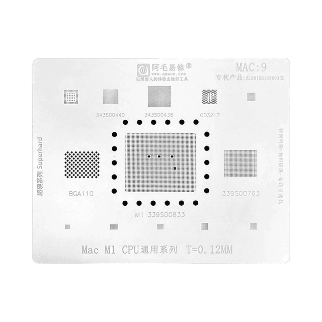 Pochoir Rebillage pour BGA MacBook AMAOE MAC9