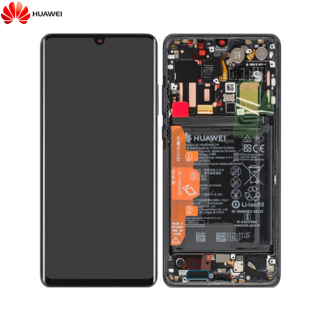 Bloc Écran Complet avec Châssis et Batterie Original Huawei P30 Pro/P30 Pro New Edition 02352PBT 02353FUQ 02354NAC 02355LJNB 02355MUL 02355UNB Noir
