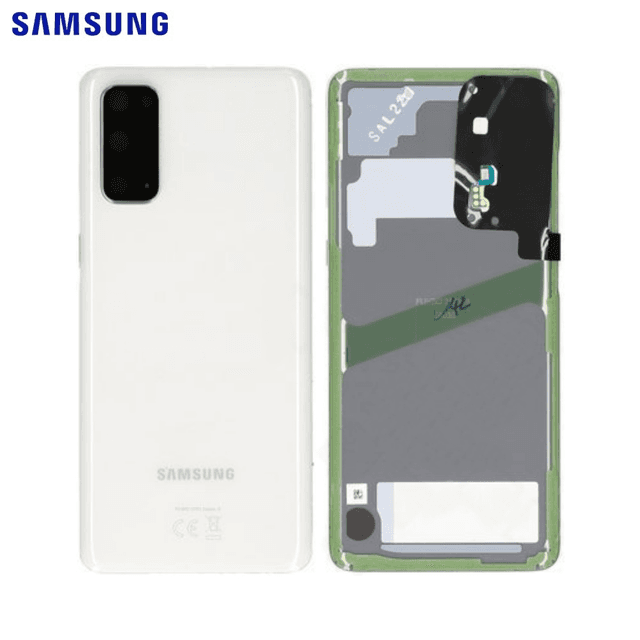 Cache Arrière Original Samsung Galaxy S20 G980/Galaxy S20 5G G981 GH82-22068B Blanc