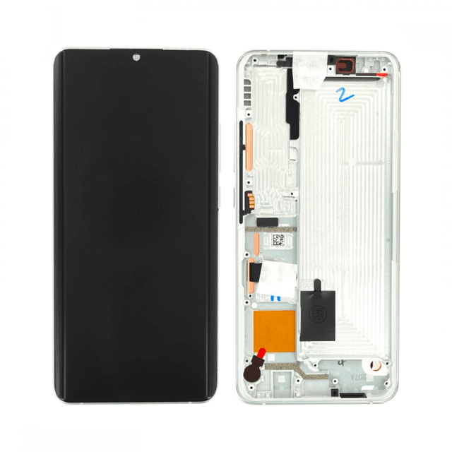 Ecran Tactile avec Châssis Xiaomi Mi Note 10/Mi Note 10 Pro Blanc