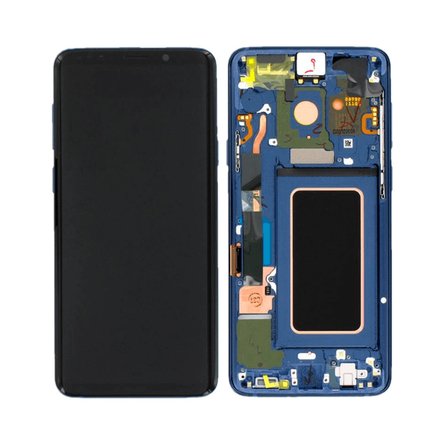Ecran Tactile Original Refurb avec Châssis (PIEC) Samsung Galaxy S9 Plus G965 Bleu
