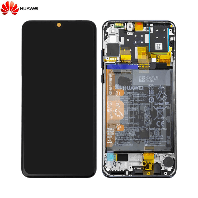 Bloc Écran Complet avec Châssis et Batterie Original Huawei P30 Lite 02352RPW Noir Minuit