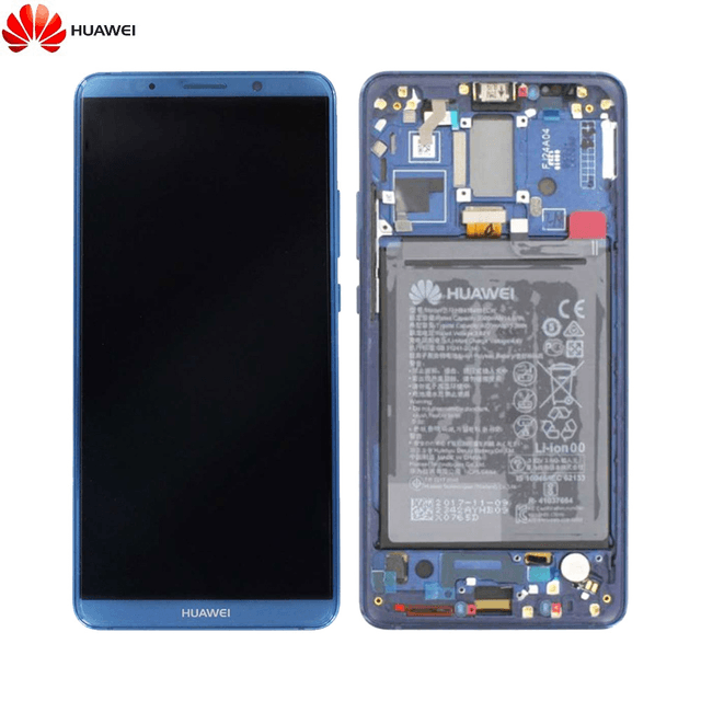 Bloc Écran Complet avec Châssis et Batterie Original Huawei Mate 10 Pro 02351RVH Bleu