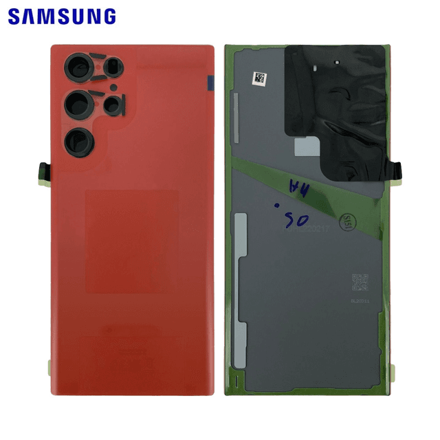 Cache Arrière Original Samsung Galaxy S22 Ultra S908 GH82-27457H GH82-27458H Rouge