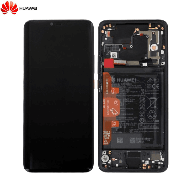 Bloc Écran Complet avec Châssis et Batterie Original Huawei Mate 20 Pro 02352FRL 02352GUH Noir