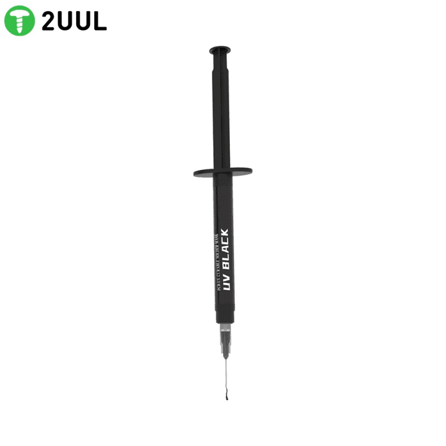 Masque de Soudure UV 2UUL SC54 PCB UV 3ml (en Seringue) Noir