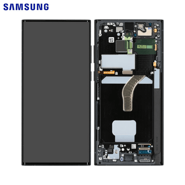 Ecran Tactile Original Samsung Galaxy S22 Ultra S908 GH82-27488E GH82-27489E Gris / Bleu Ciel / Rouge