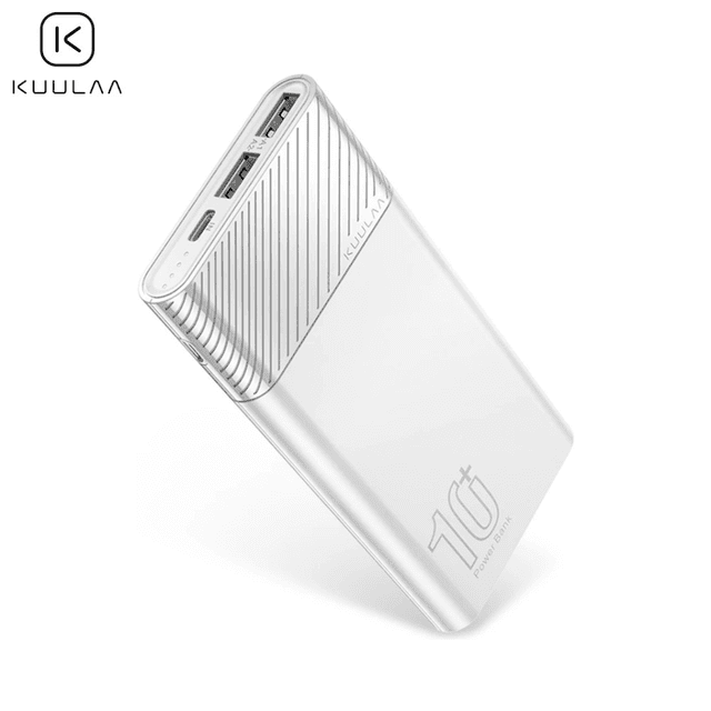 Batterie Externe Power Bank Kuulaa KL-YD11 Regular 10000mAh 10W (2x USB + Type-C) Blanc