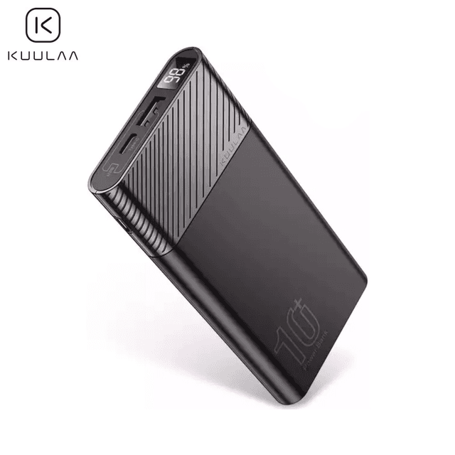 Batterie Externe Power Bank Kuulaa KL-YD12 Fast Charge 10000mAh 18W PD3.0 QC3.0 USB + Type-C avec LED Display Noir