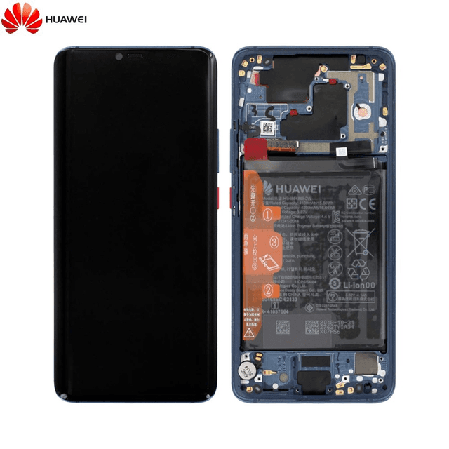 Bloc Écran Complet avec Châssis et Batterie Original Huawei Mate 20 Pro 02352GFX Bleu