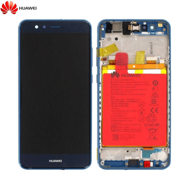 Bloc Écran Complet avec Châssis et Batterie Original Huawei P10 Lite 02351FSL Bleu