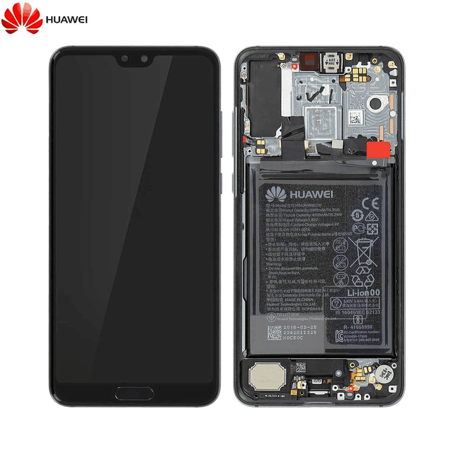Bloc Écran Complet avec Châssis et Batterie Original Huawei P20 Pro 02351WQE 02351WQK Noir
