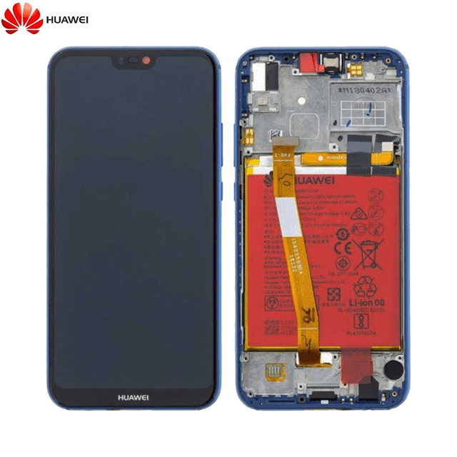 Bloc Écran Complet avec Châssis et Batterie Original Huawei P20 Lite 02351VUV 02351XUA 02352CCK Bleu