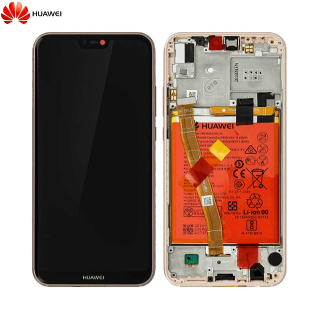 Bloc Écran Complet avec Châssis et Batterie Original Huawei P20 Lite 02351WRN Or
