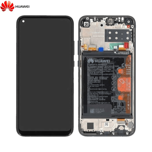 Bloc Écran Complet avec Châssis et Batterie Original Huawei P40 Lite E 02353FMW Noir