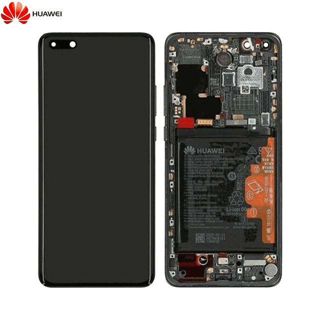 Bloc Écran Complet avec Châssis et Batterie Original Huawei P40 Pro 02353PJG Noir