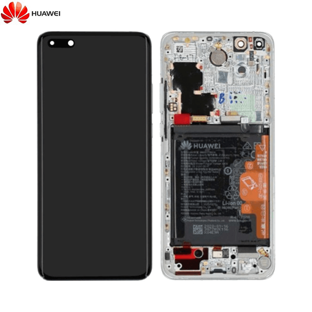 Bloc Écran Complet avec Châssis et Batterie Original Huawei P40 Pro 02353PJK Argent