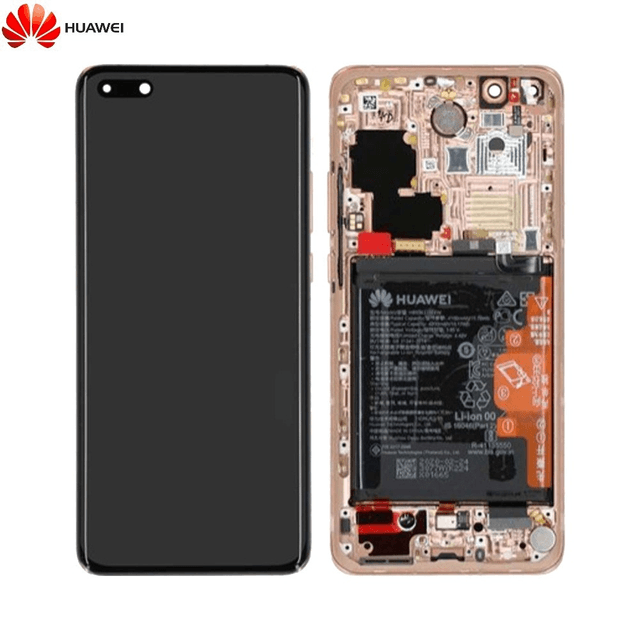 Bloc Écran Complet avec Châssis et Batterie Original Huawei P40 Pro 02353PJL Or