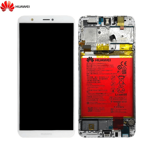 Bloc Écran Complet avec Châssis et Batterie Original Huawei P Smart 02351SVE Blanc