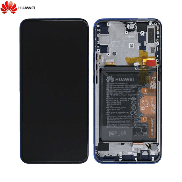 Bloc Écran Complet avec Châssis et Batterie Original Huawei P Smart Z/Y9 Prime 2019 02352RXU Bleu Saphir