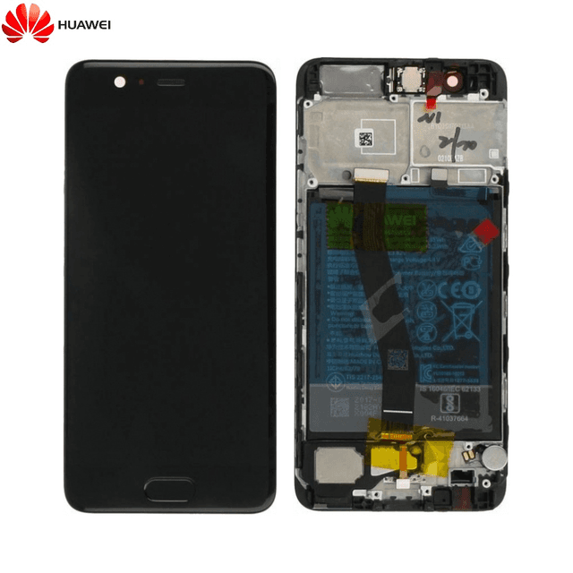 Bloc Écran Complet avec Châssis et Batterie Original Huawei P10 02351DGP Noir
