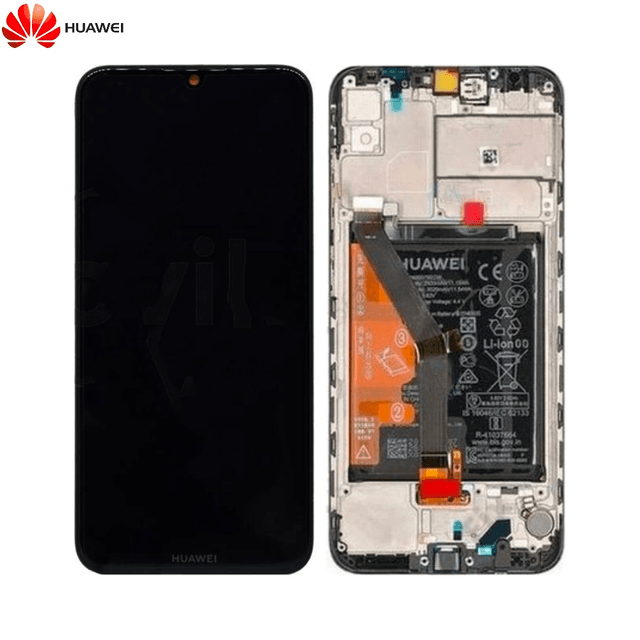 Bloc Écran Complet avec Châssis et Batterie Original Huawei Y6S 02353JJW Noir