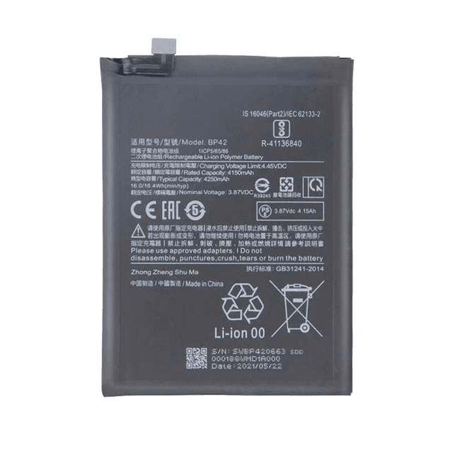 Batterie Premium Xiaomi Mi 11 Lite 4G/Mi 11 Lite 5G/11 Lite 5G NE BP42