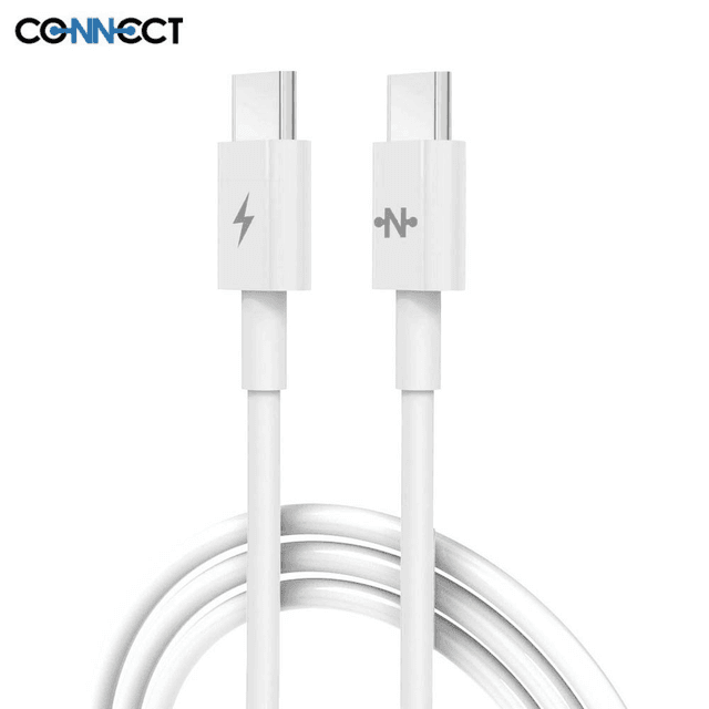 Câble Data Type-C vers Type-C CONNECT MC-CCB2 60W (1m) Blanc