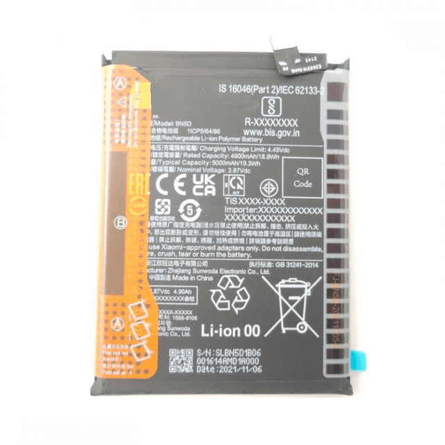 Batterie Premium Xiaomi Redmi Note 11 4G/Redmi Note 11S 4G/Poco M4 Pro 4G/Redmi Note 12S BN5D