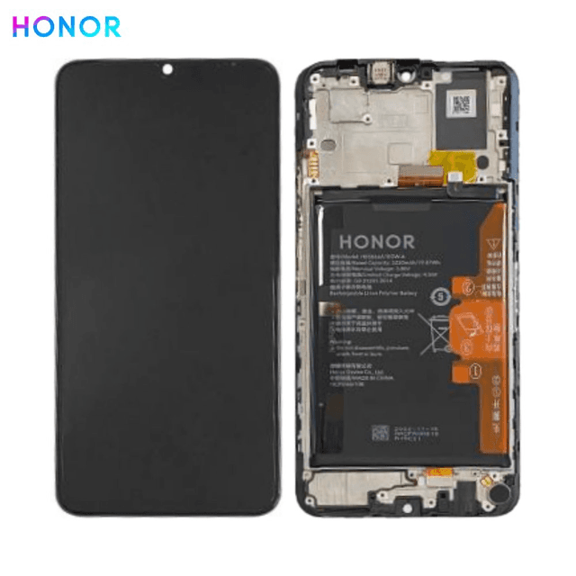 Bloc Écran Complet avec Châssis et Batterie Original Honor X7a 0235AENA Noir Minuit