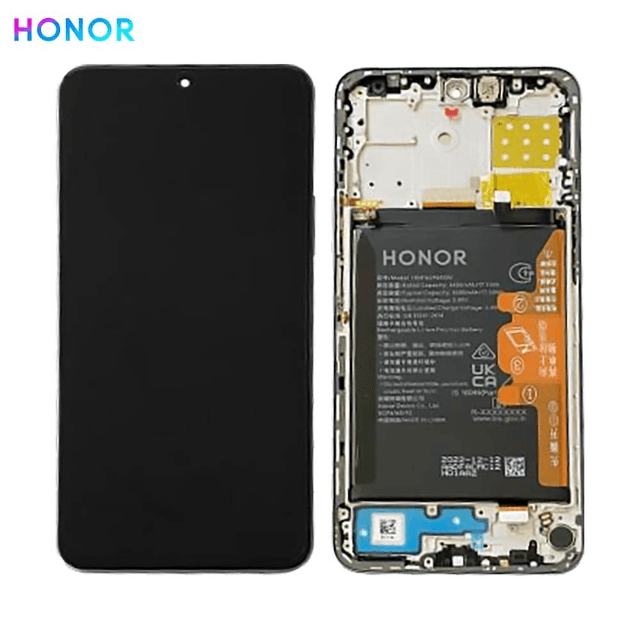 Bloc Écran Complet avec Châssis et Batterie Original Honor X8a/90 Lite 0235AEUK Titanium Silver