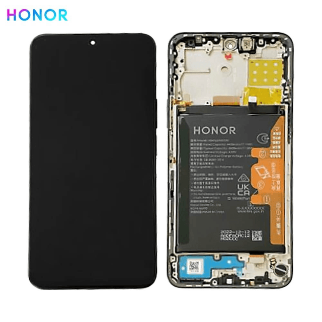 Bloc Écran Complet avec Châssis et Batterie Original Honor X8a/90 Lite 0235AEUH Noir Minuit