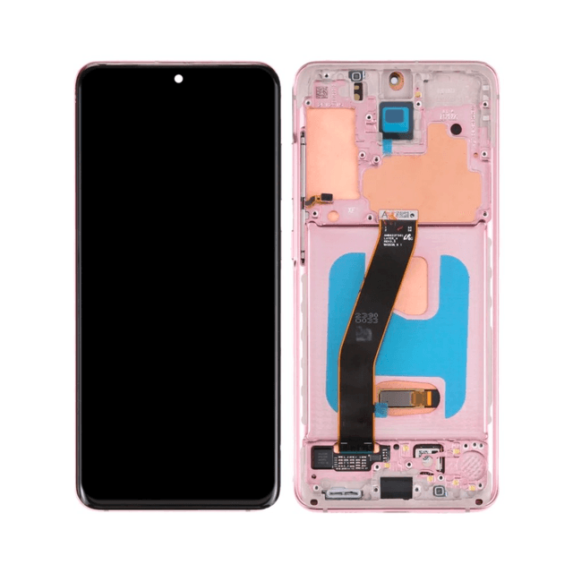 Ecran Tactile Oled avec Châssis Samsung Galaxy S20 G980/Galaxy S20 5G G981 Rose