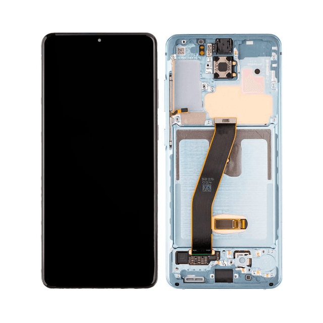 Ecran Tactile Oled avec Châssis Samsung Galaxy S20 G980/Galaxy S20 5G G981 Bleu