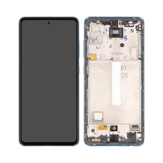 Ecran Tactile Oled avec Châssis Samsung Galaxy A52 5G A526/Galaxy A52 4G A525 Awesome Blue