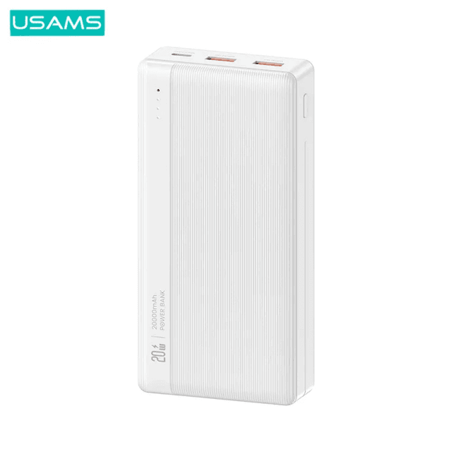 Batterie Externe Power Bank Usams US-CD204 PB71 20000mAh PD 20W QC3.0 Blanc