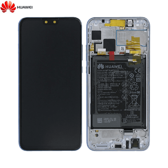 Bloc Écran Complet avec Châssis et Batterie Original Huawei Y9 2019 02352FDU Violet Aurore