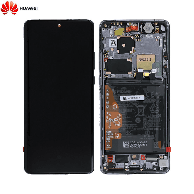 Bloc Écran Complet avec Châssis et Batterie Original Huawei P50 Pro 02354HFK 02354SNT Noir