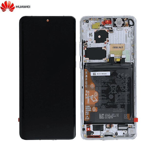 Bloc Écran Complet avec Châssis et Batterie Original Huawei P50 Pro 02354HJD Blanc