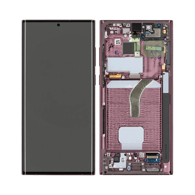 Ecran Tactile Oled avec Châssis Samsung Galaxy S22 Ultra Bordeaux