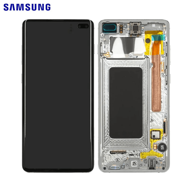 Ecran Tactile Original Samsung Galaxy S10 Plus G975 GH82-18834B GH82-18849B Blanc