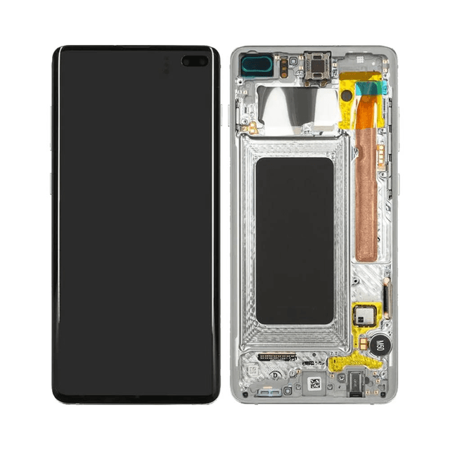 Ecran Tactile Soft Oled avec Châssis Samsung Galaxy S10 Plus G975 Blanc