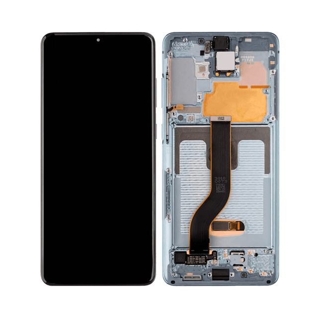 Ecran Tactile Oled avec Châssis Samsung Galaxy S20 Plus 5G G986/Galaxy S20 Plus G985 Bleu