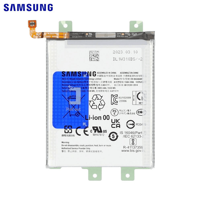 Batterie Original Samsung Galaxy A54 5G A546/Galaxy A34 5G A346/Galaxy A25 5G A256/Galaxy A35 5G A356/Galaxy A55 5G A556 GH82-31204A GH82-31204A/GH82-33217A/GH82-31469A/GH82-31574A/GH82-34228A EB-BA546ABY