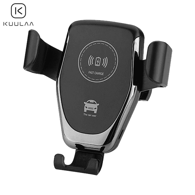 Support Smartphone Chargeur à Induction pour Voiture Kuulaa Q12 10W Noir
